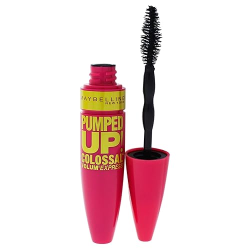 Maybelline Volum' Express Pumped Up Colossal Mascara, Washable Formula Infused with Collagen for Up To 16x Lash Volume, Glam Black, 1 Count Beauty & Personal Care MAYBELLINE