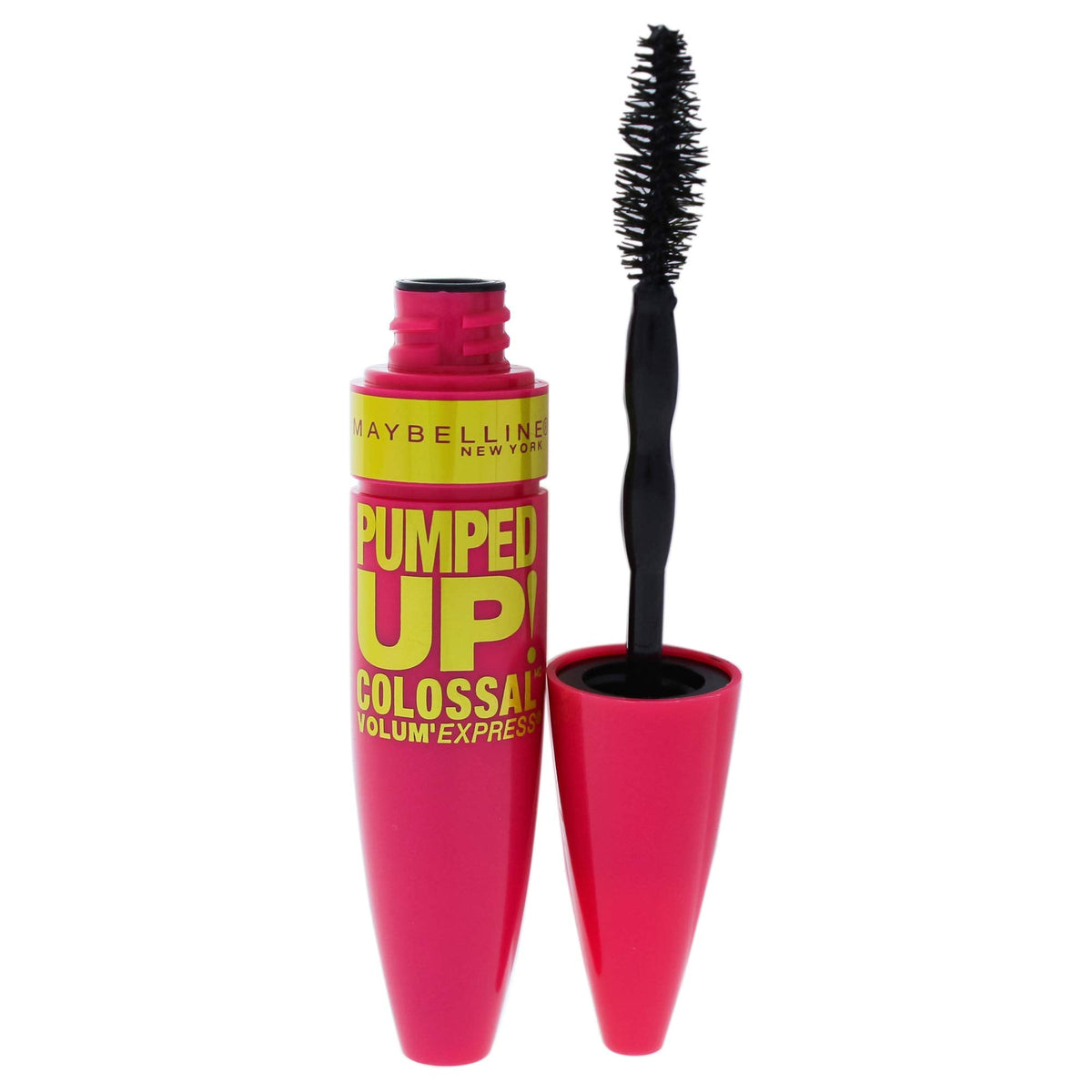 Maybelline Volum' Express Pumped Up Colossal Mascara, Washable Formula Infused with Collagen for Up To 16x Lash Volume, Glam Black, 1 Count Beauty & Personal Care MAYBELLINE