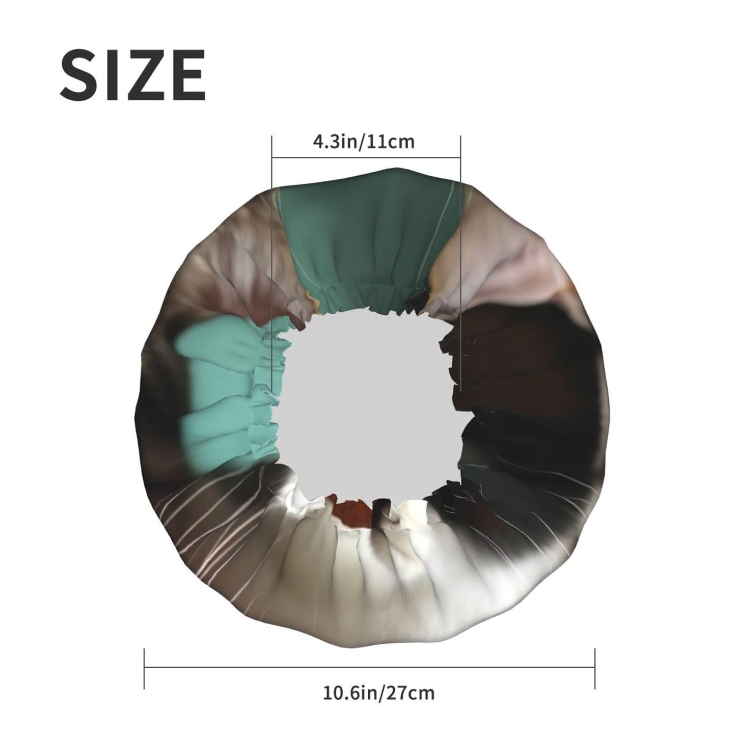 A curious cat Shower Cap for Women Men Large Reusable Shower Bonnet Double-Layer Waterproof Bath Caps Elastic Band Hair Hat for All Hairstyles Beauty and Personal Care BWLHJKE