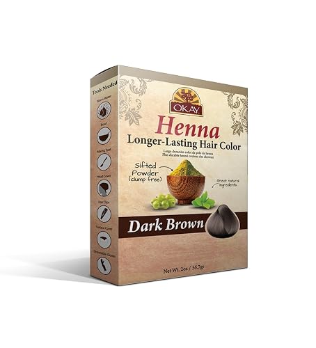 Okay Longer Lasting Henna Color, Dark Brown, 2 oz Beauty & Personal Care OKAY