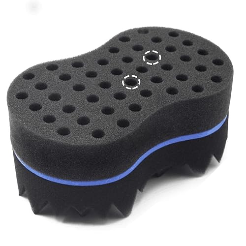 RioRand Hair Sponge Magic Barber Twist Curl Brush Sponge Dreads Locking Afro Coil Comb?Blue 4.5 Inch (Pack of 1) Beauty & Personal Care RioRand