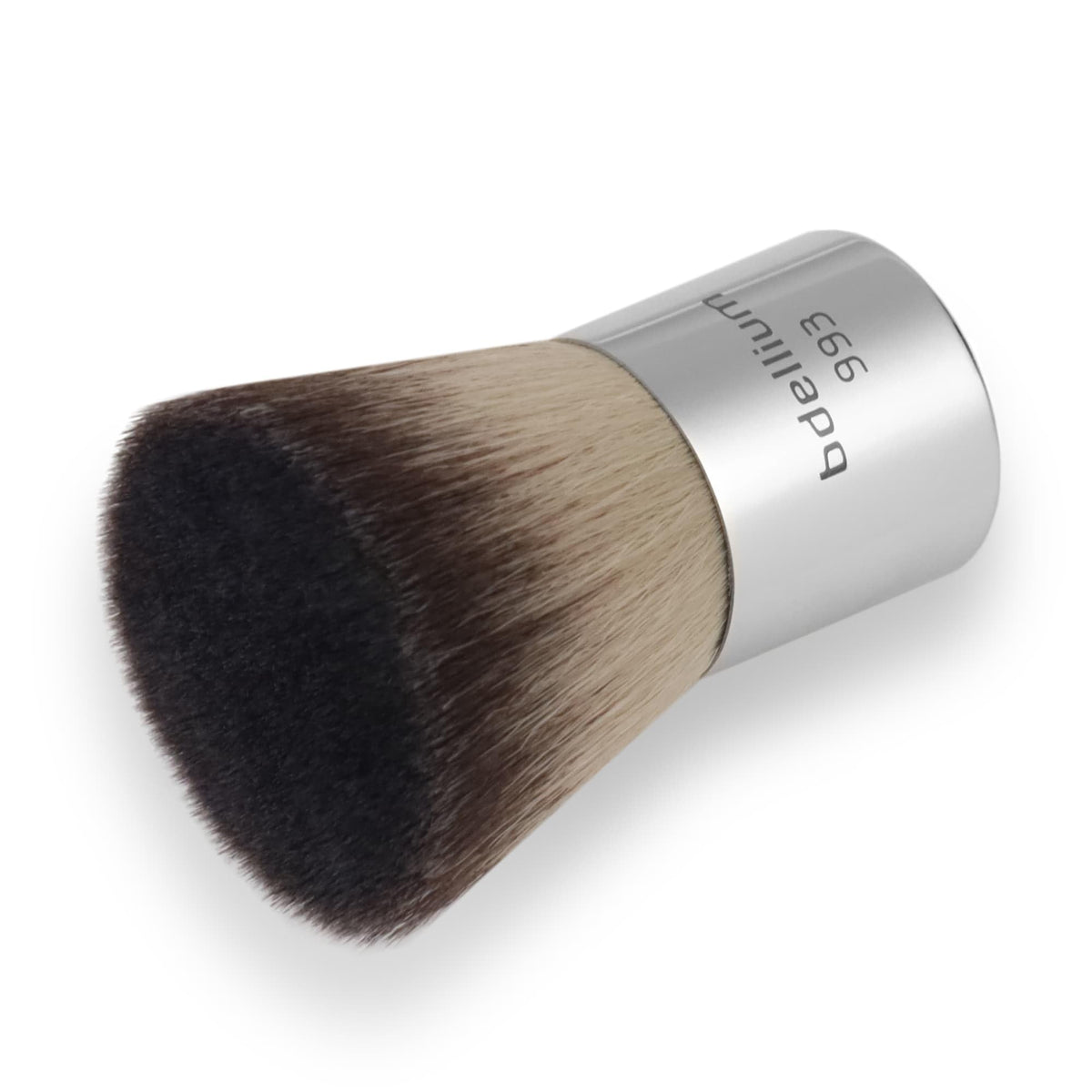 Bdellium Tools Professional Makeup Brush - Studio Series 993 Flat Top Kabuki - With Soft Synthetic Fibers, For Full Coverage Application (Silver, 1pc)