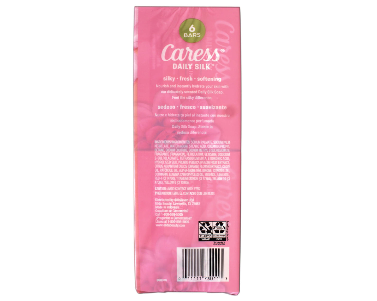 Caress Daily Silk Moisturizing Soap, White Peach & Orange Blossom, 3.75 oz 6 Bars - 3 Pack Beauty & Personal Care Caress