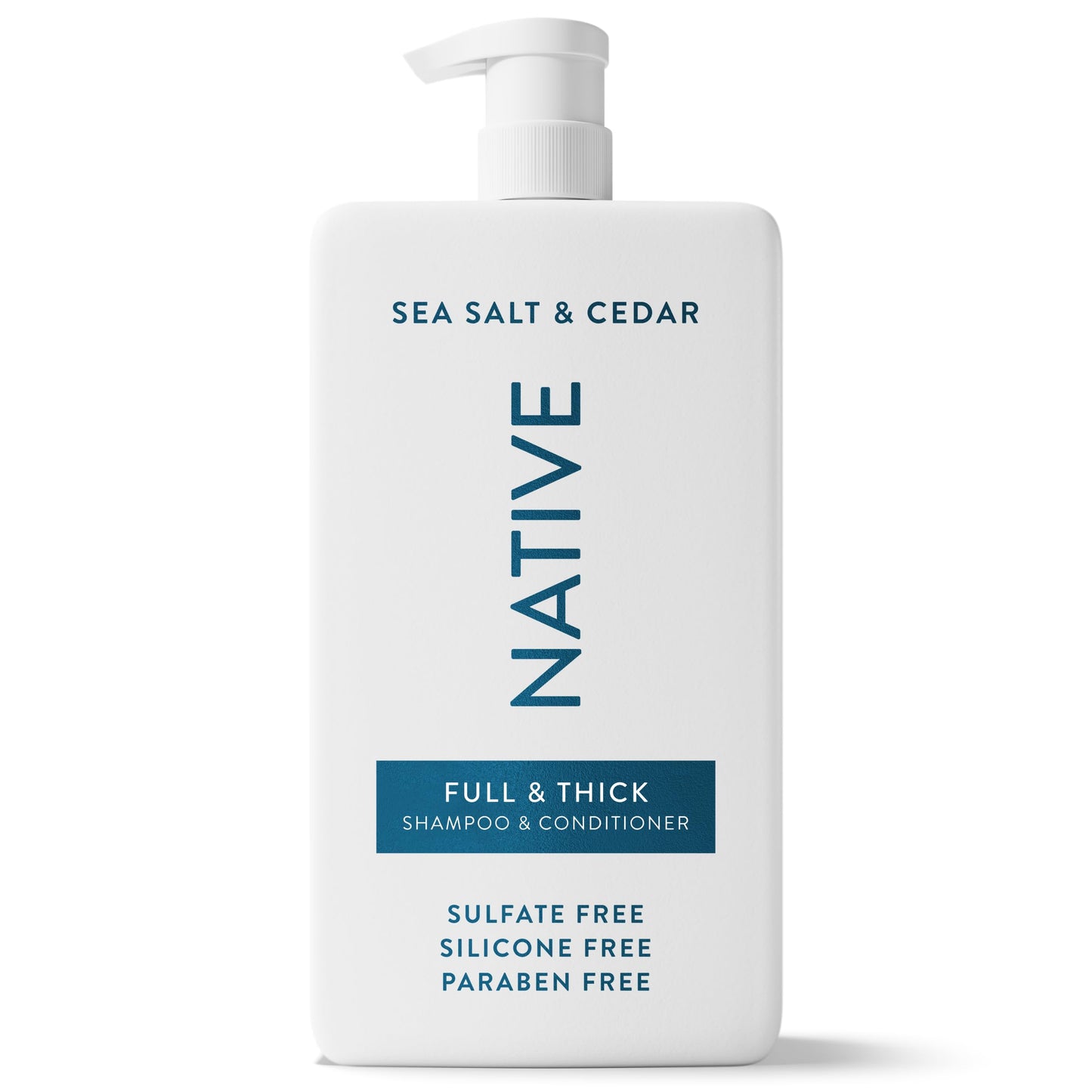 Native Full & Thick 2-in-1 Shampoo & Conditioner Sea Salt & Cedar 36 fl Oz. Beauty & Personal Care Native