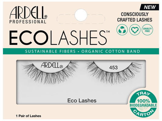 Ardell Eco Lashes 453, Sustainable Fibers False Eyelashes, Organic Cotton Band, Lightweight Natural Look, 1 Pair Beauty & Personal Care Ardell