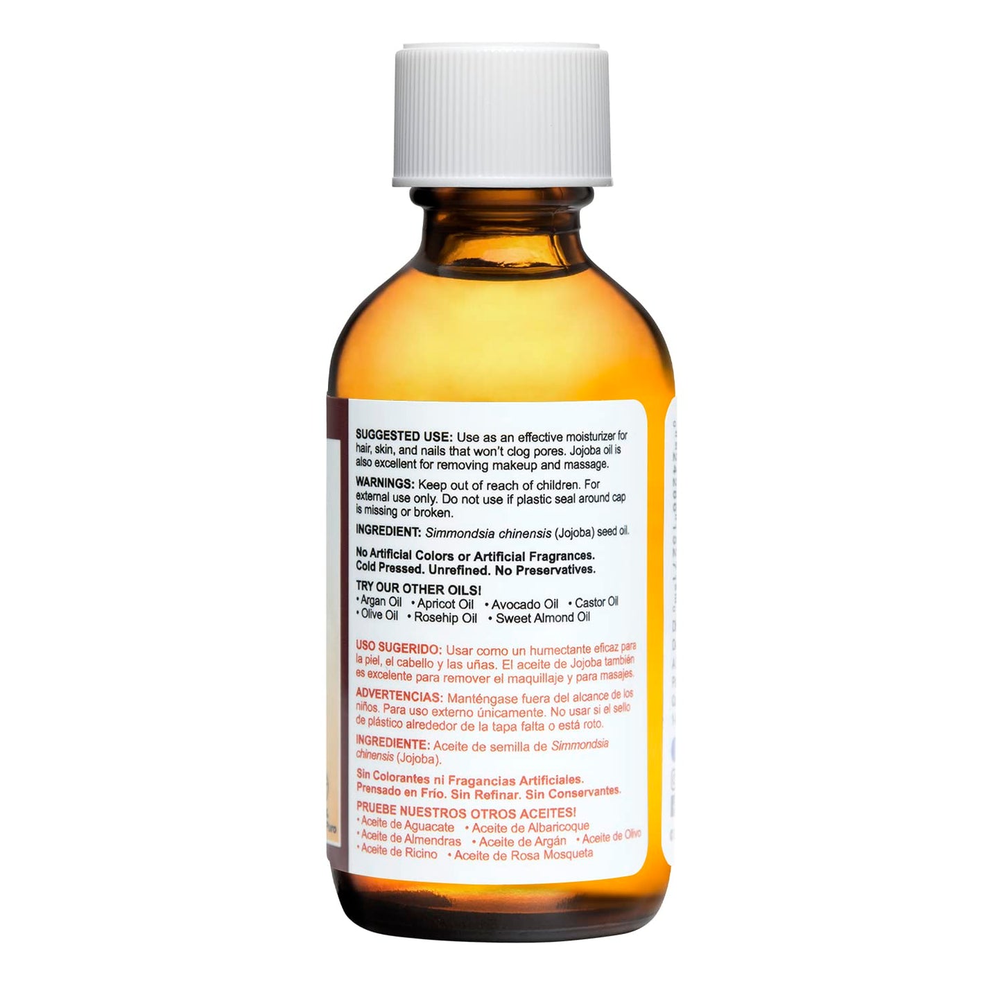 De La Cruz 100% Pure Cold-Pressed Golden Jojoba Oil - Organic Jojoba Oil for Hair and Skin - 2 FL OZ - 59 mL Beauty & Personal Care De La Cruz