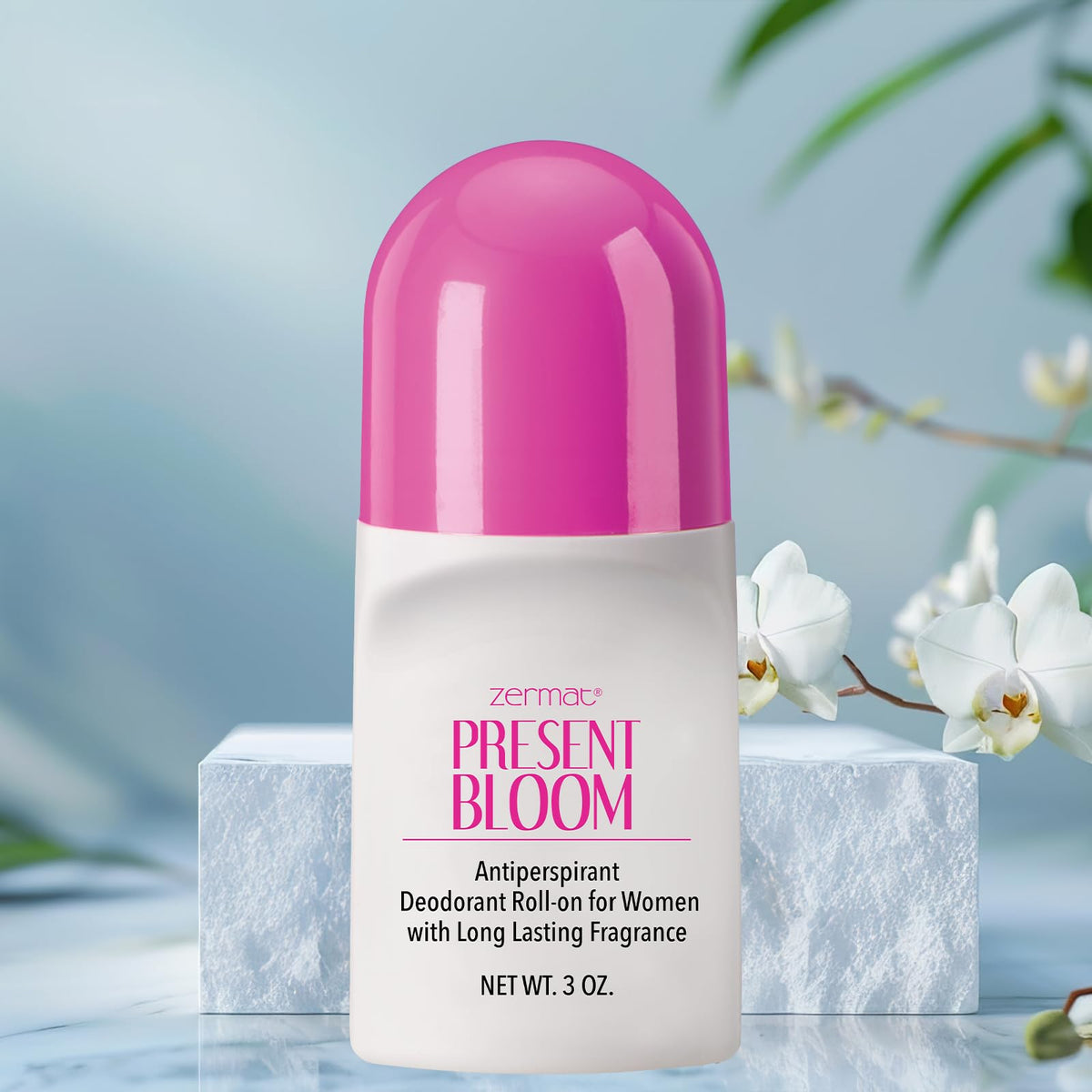 Zermat Present Bloom, Roll-On Deodorant, 24 h Antiperspirant, 2.5 Oz. Beauty and Personal Care Zermat