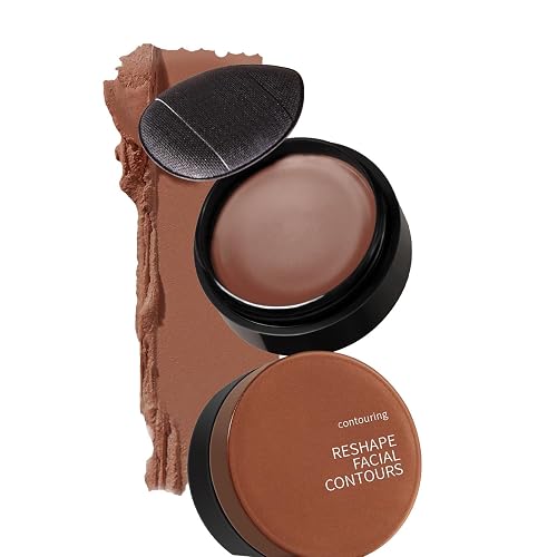 Contour Reshaping Contouring Cream,Warm Toned Cream Bronzer Easy to Sculpt the Face and Create a Nature Stereoscopic Makeup with Mini Cushion | Beauty & Personal Care MeiPlumLai