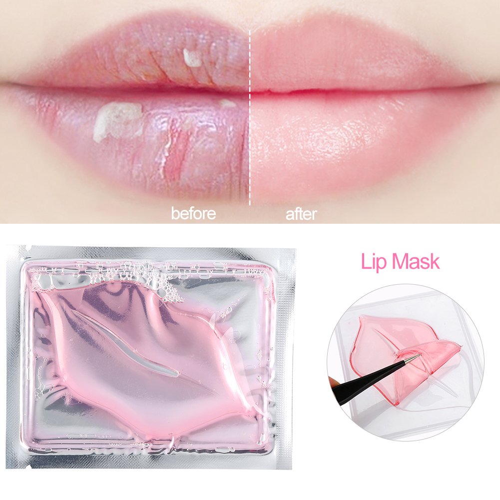 Lip, 15 Pieces Collagen Crystal Lip Care Gel Masks, Exfoliating Moist Moisturizing Lip Lip Pads For Moisturizing, Anti-Wrinkle, Anti-Aging, Firms Beauty and Personal Care YUYTE