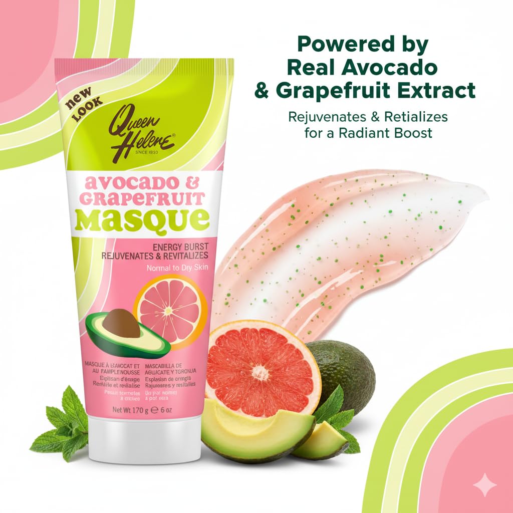 Queen Helene Facial Masque, Avocado & Grapefruit, 6 Oz (Packaging May Vary) Beauty & Personal Care Queen Helene