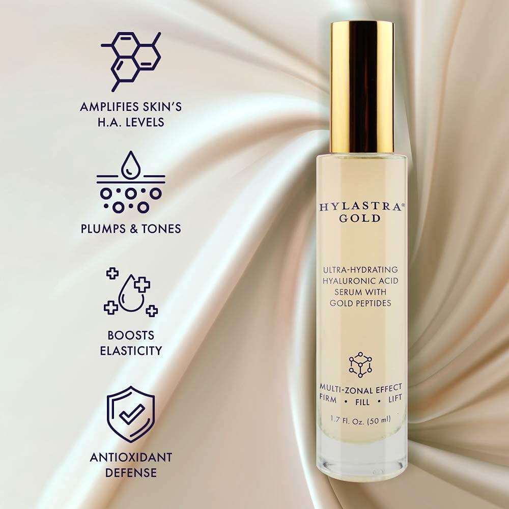 Purity Products Hylastra Gold - Hyaluronic Acid Serum with Gold Peptides and Vitamin A, E, & CoQ10-1.7 oz Beauty & Personal Care Purity Products