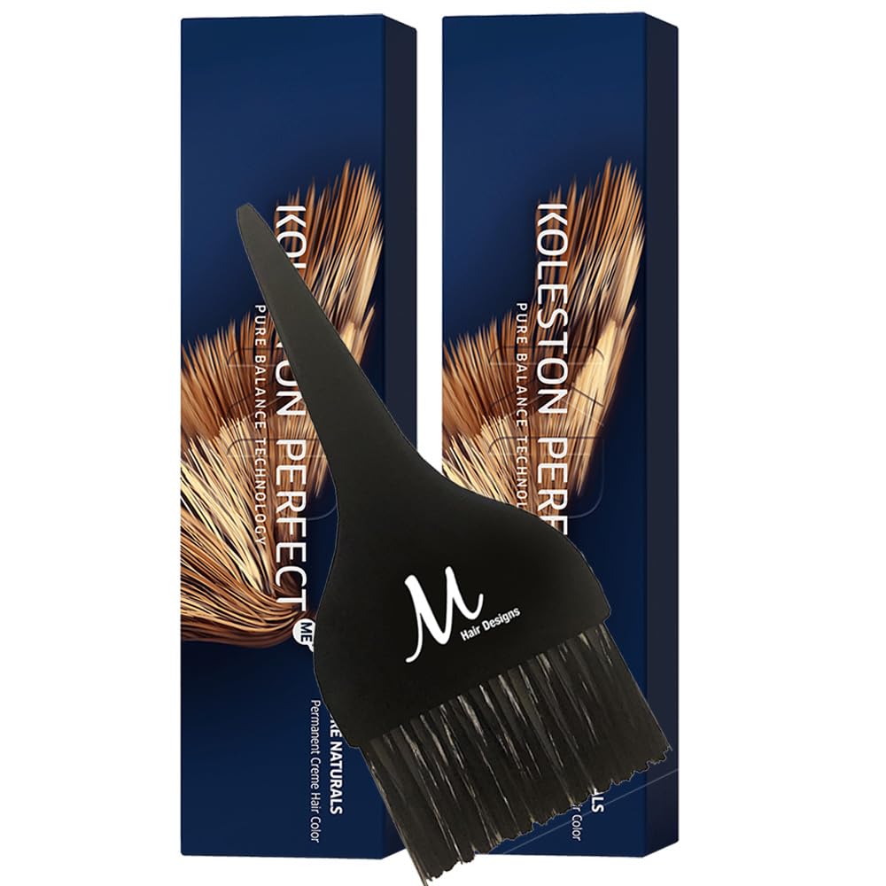 Koleston Perfect ME+ 9/01 Very Light Blonde/Natural Ash Permanent Hair Color Creme 2 Ounce (Pack of 2) With Tint Brush - Long-Lasting Gray Coverage Beauty & Personal Care M Hair Designs