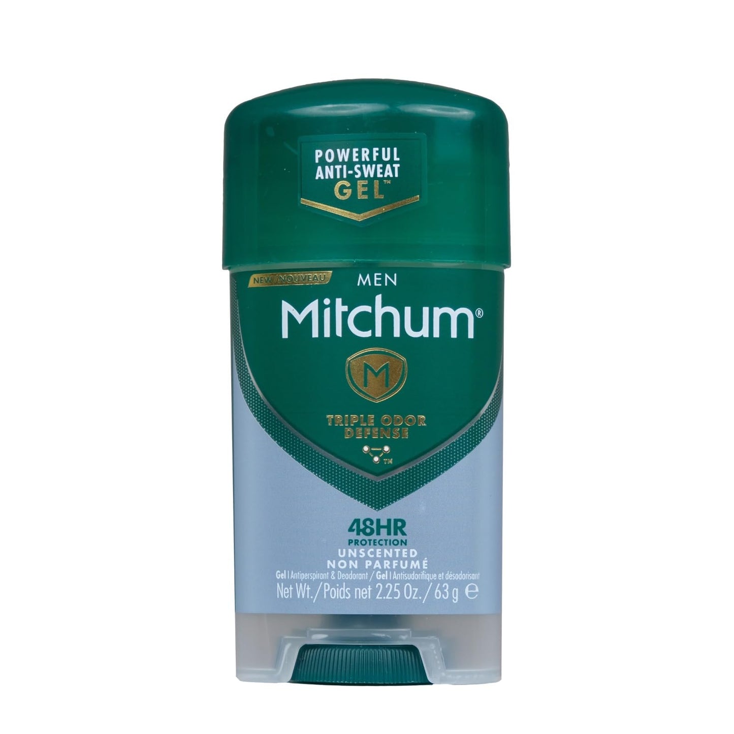 Mitchum Clear Gel Anti-Perspirant & Deodorant, Unscented for Men, 2.25 Oz Beauty and Personal Care Mitchum