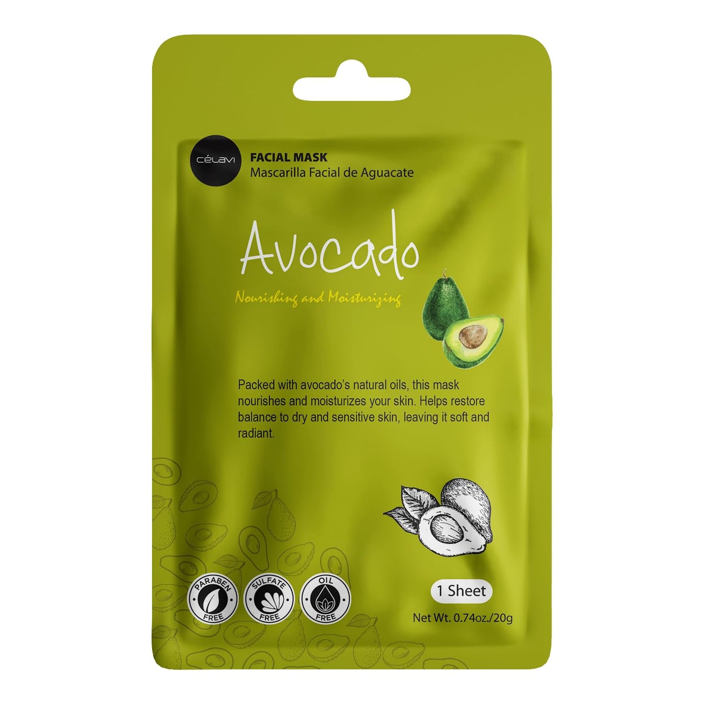 celavi Essence Facial Face Mask Paper Sheet Korea Skin Care Moisturizing 12 Pack (Mix - 2 of Each) Beauty & Personal Care Celavi Cosmetics