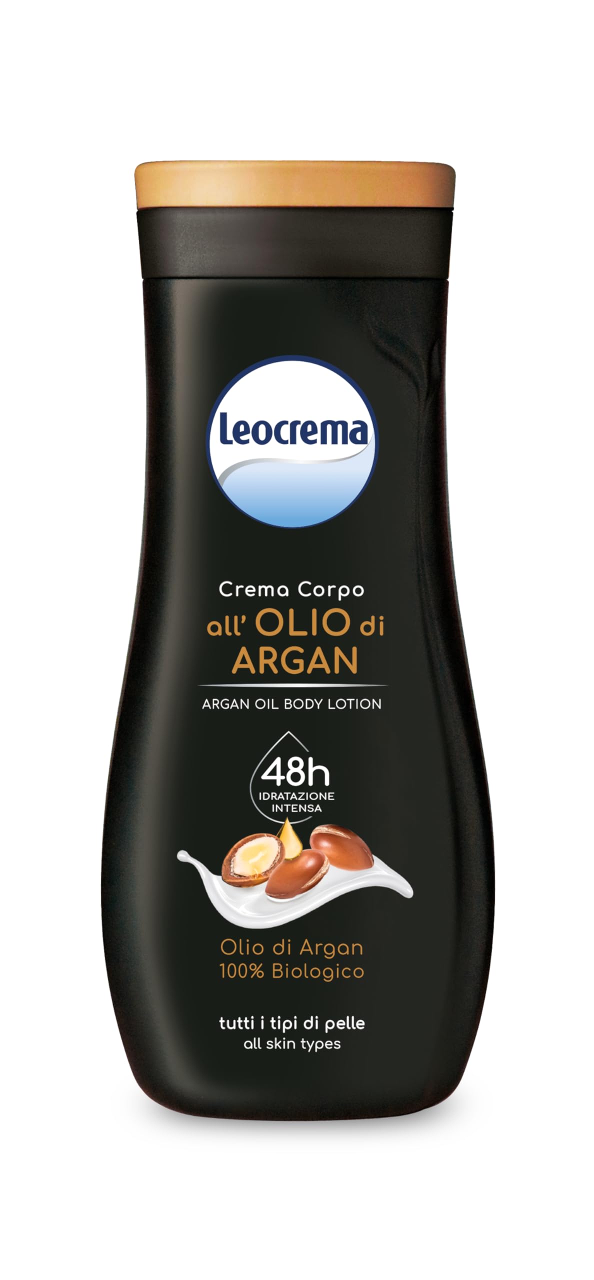 Leocrema: "Crema Fluida" Body Lotion with 100% Organic Argan Oil * 8.45 Fluid Ounces (250ml) Bottle * [ Italian Import ] Beauty & Personal Care Leocrema