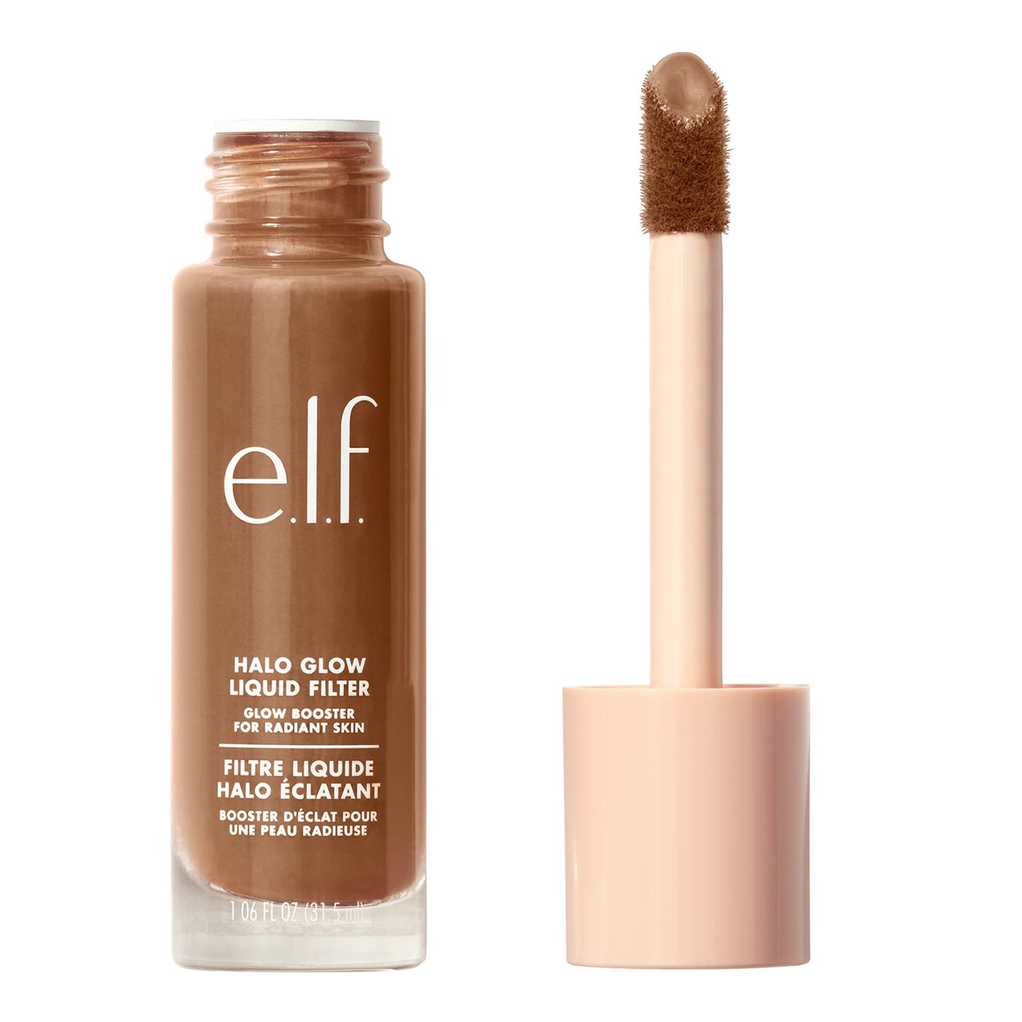 e.l.f. Halo Glow Liquid Filter, Complexion Booster For A Glowing, Soft-Focus Look, Infused With Hyaluronic Acid, Vegan & Cruelty-Free, 6 Tan/Deep Beauty & Personal Care e.l.f.