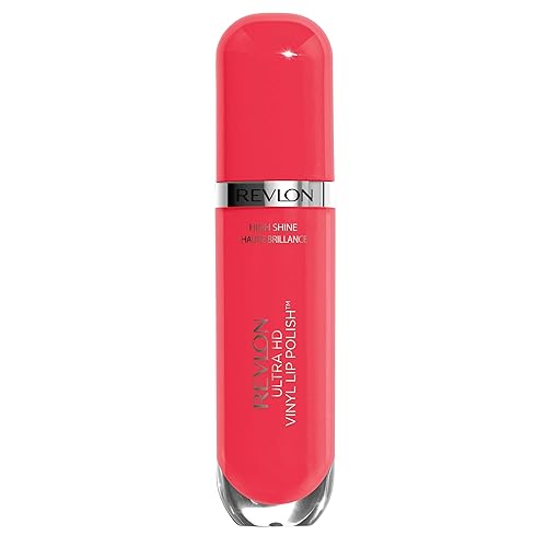 Revlon Ultra HD Vinyl Lip Polish, Liquid Lipstick, Power Up, Bright Coral Gloss Beauty & Personal Care REVLON
