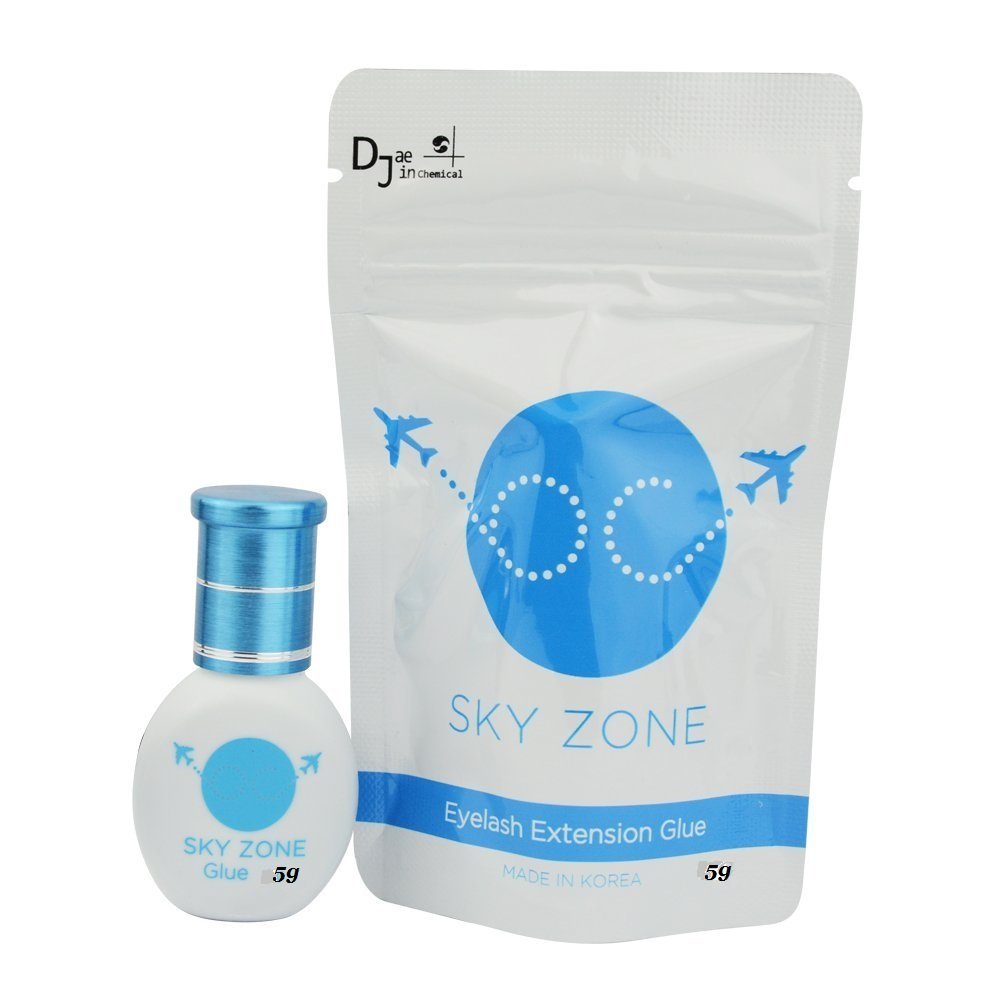 Eyelash Extension Glue sky zone 5 ml/Volume and Classic lashes/1-2 Sec Drying time/Retention 7 weeks/Latex free/Mink/Silk/Low fumes Beauty & Personal Care Sky Zone