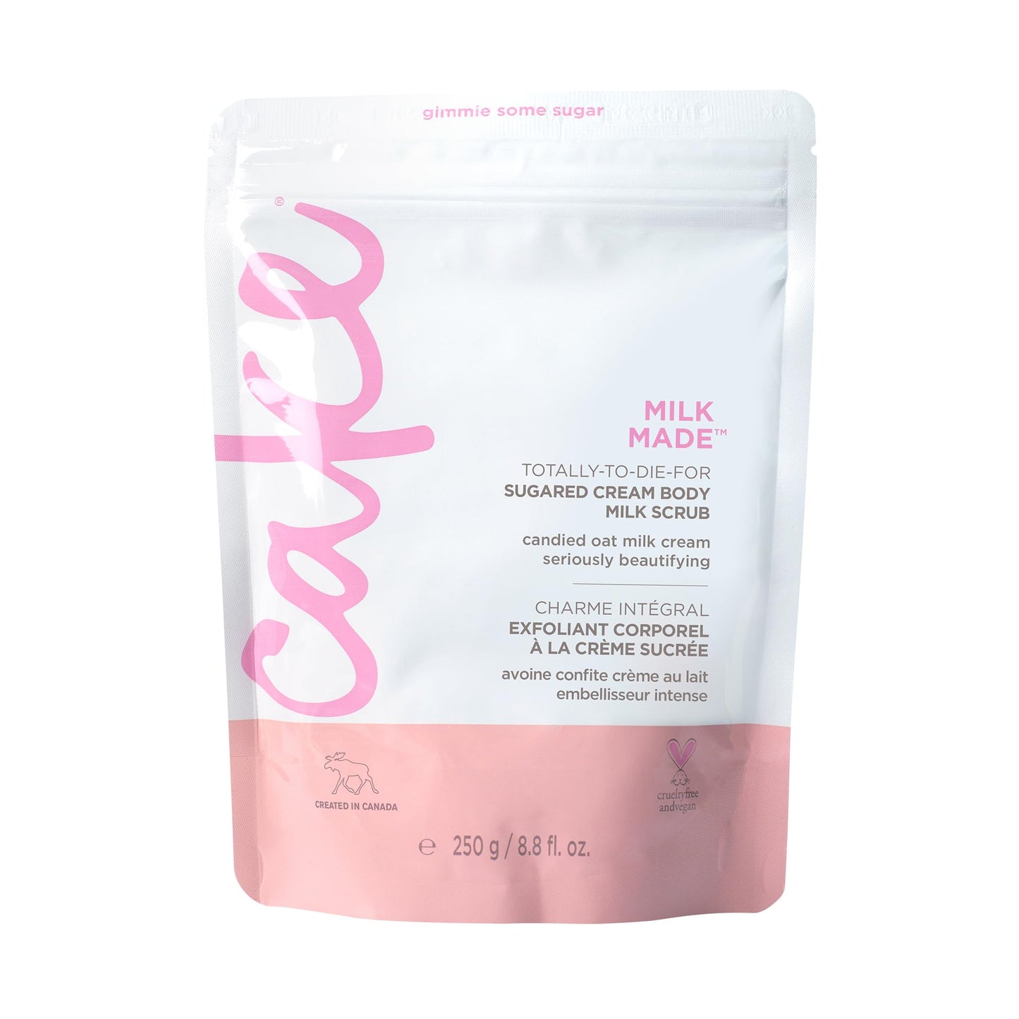 Cake Beauty Milk Made Vegan Body Sugar Scrub- Shea Butter, Candied Oat Milk & Marshmallow Root Extract - Gentle Exfoliating Hand, Leg, Foot & Body Beauty & Personal Care Cake Beauty