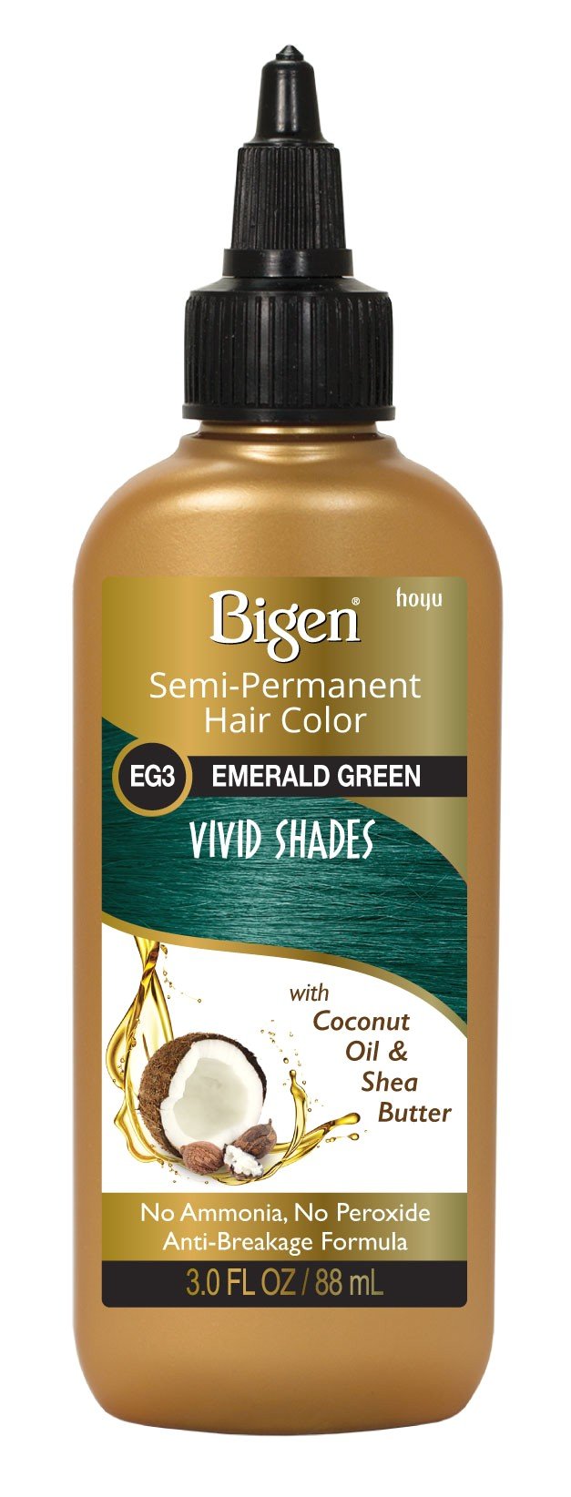 Bigen Semi-Permanent Haircolor #Eg3 Emerald Green 3 Ounce (88ml) Beauty & Personal Care Bigen