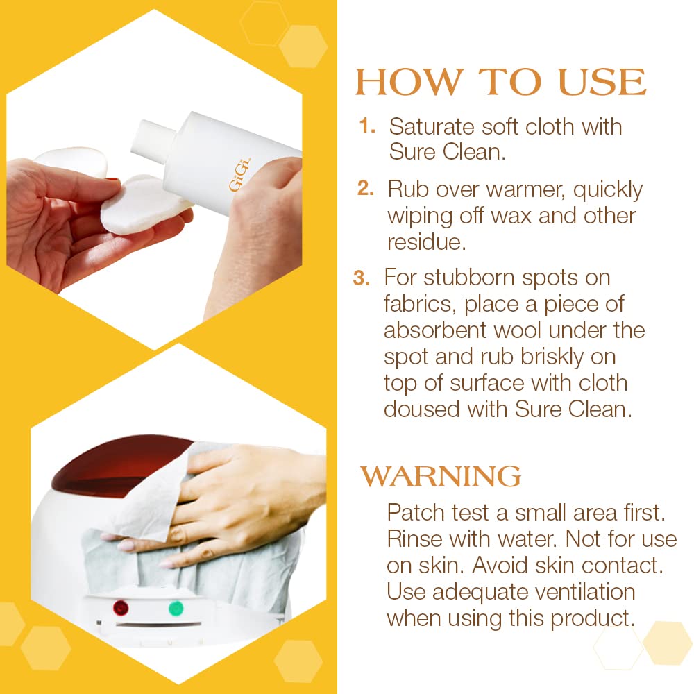 GIGI Sure Clean Wax Remover - All-Purpose Surface Cleaner for Wax Residue Removal, 8 fl oz Beauty and Personal Care GIGI