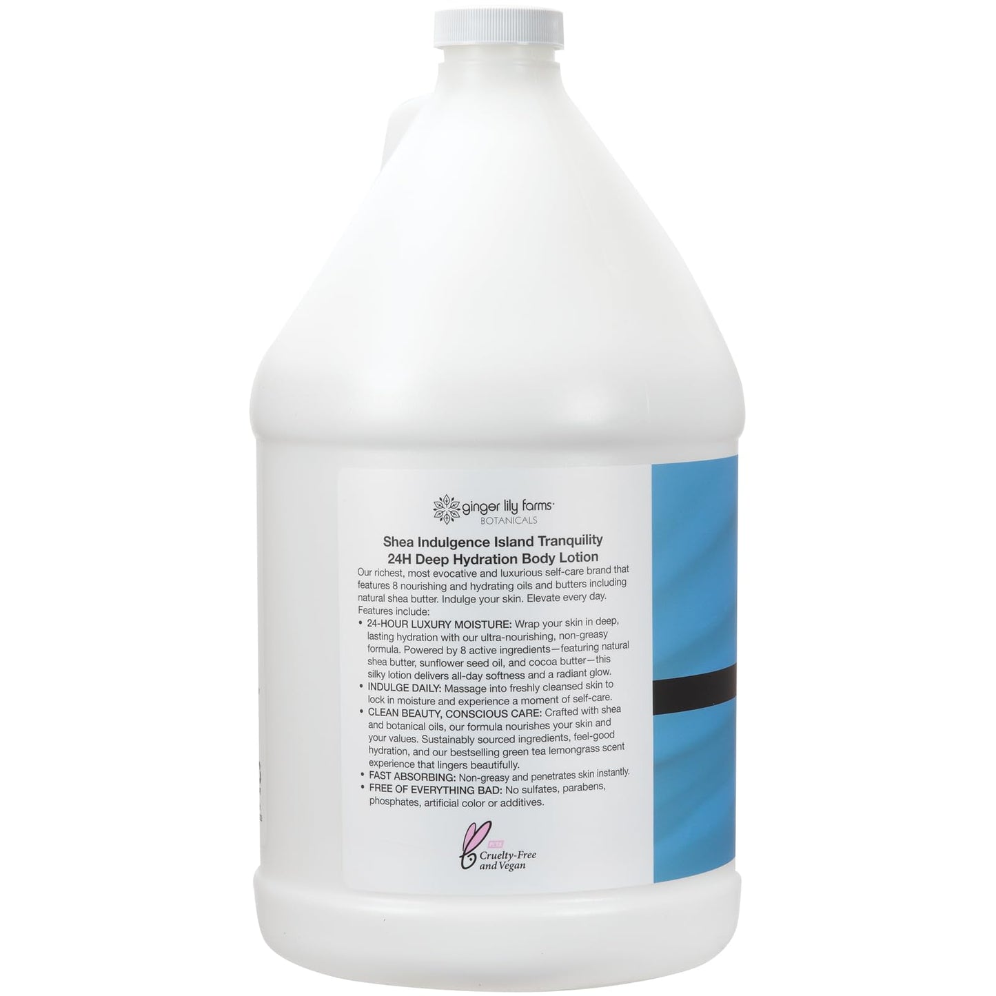 Ginger Lily Farms Botanicals Shea Indulgence 24H Deep Hydration Body Lotion, Island Tranquility, 100% Vegan & Cruelty-Free, Green Tea & Lemongrass Beauty & Personal Care Ginger Lily Farms