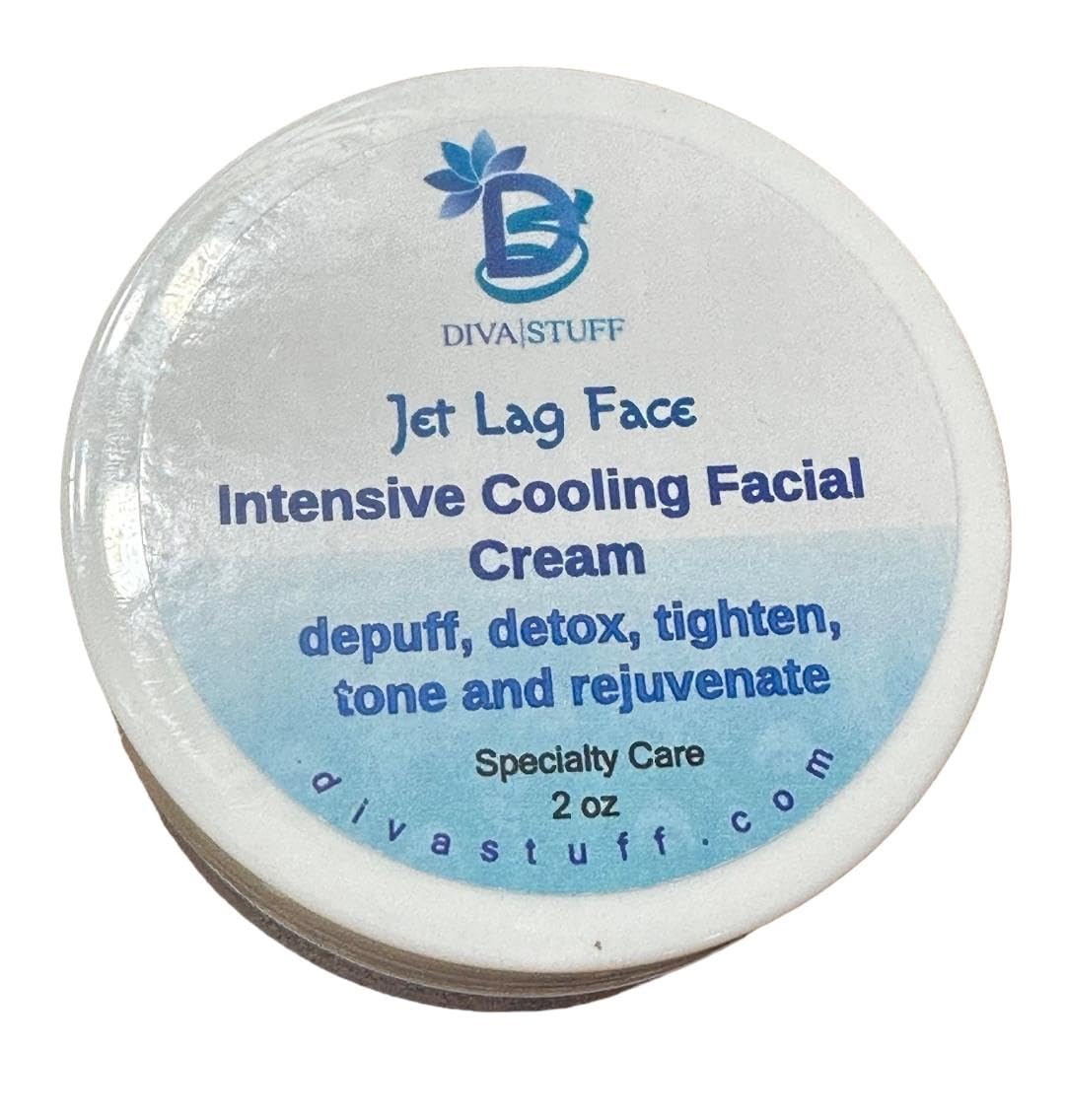 Diva Stuff Jet Lag Face Intensive Cooling Cream Clay Facial Mask, Depuff, Detox, Tighten, Tone and Rejuvenate, 2 oz Beauty & Personal Care Diva Stuff