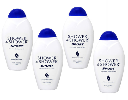 Shower to Shower Absorbent Body Powder, Sport, 13-Ounce Bottles (Pack of 4) Beauty & Personal Care Shower To Shower