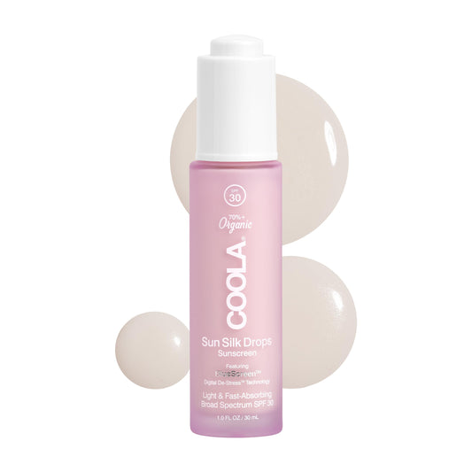 COOLA Organic Sun Silk Drops and Face Moisturizer with SPF 30, Dermatologist Tested Sunscreen with Plant-Derived BlueScreen Digital De-Stress Beauty & Personal Care COOLA