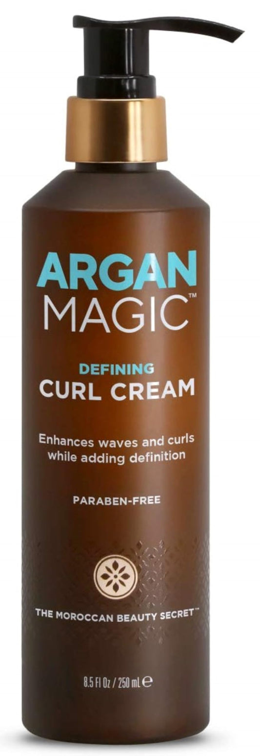 ARGAN MAGIC Defining Curl Cream - Enhances Waves and Curls While Adding Definition | Conditions, Detangles, and Reduces Frizz | Paraben Free (8.5 Beauty & Personal Care Argan Magic