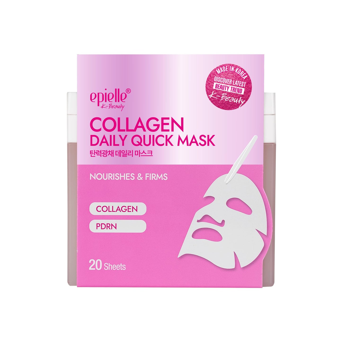 Epielle Collagen Korean Face Masks 20 Pack - Anti Aging Sheet Masks with Hyaluronic Acid for Hydrating & Plumping Skin, Stocking Stuffers for Women Beauty & Personal Care Epielle