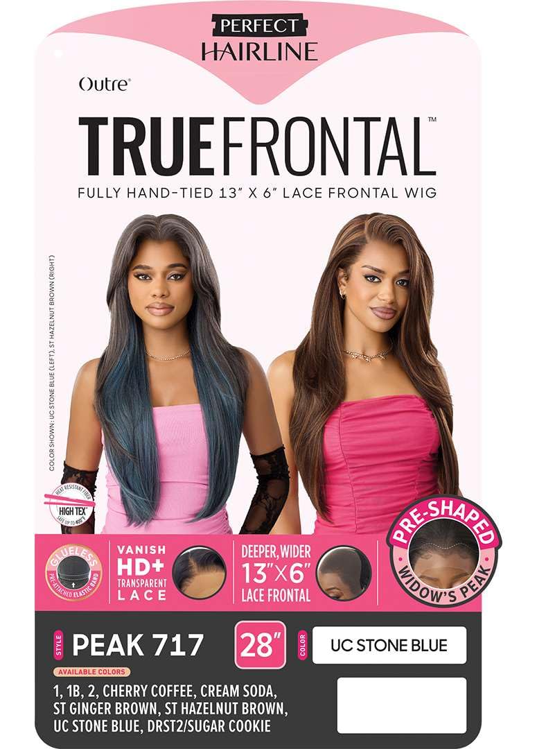 Outre Lace Front Wig - Perfect Hair Line 13X6 - True Frontal Peak 717 (JET BLACK 1)