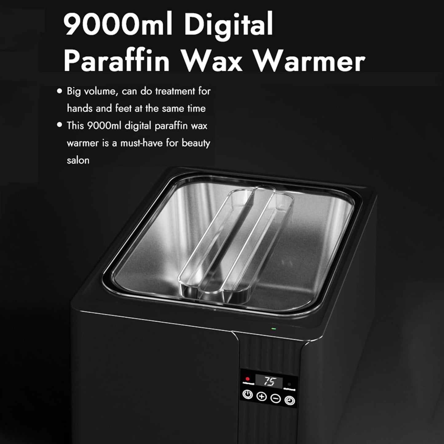 RENJJPBO Paraffin Wax Bath, 9000ml Smart Wax Machine with Hands and Feet Mask, 3 Modes Available, Big Volume, Automatic Temperature Control, Digital Beauty and Personal Care RENJJPBO