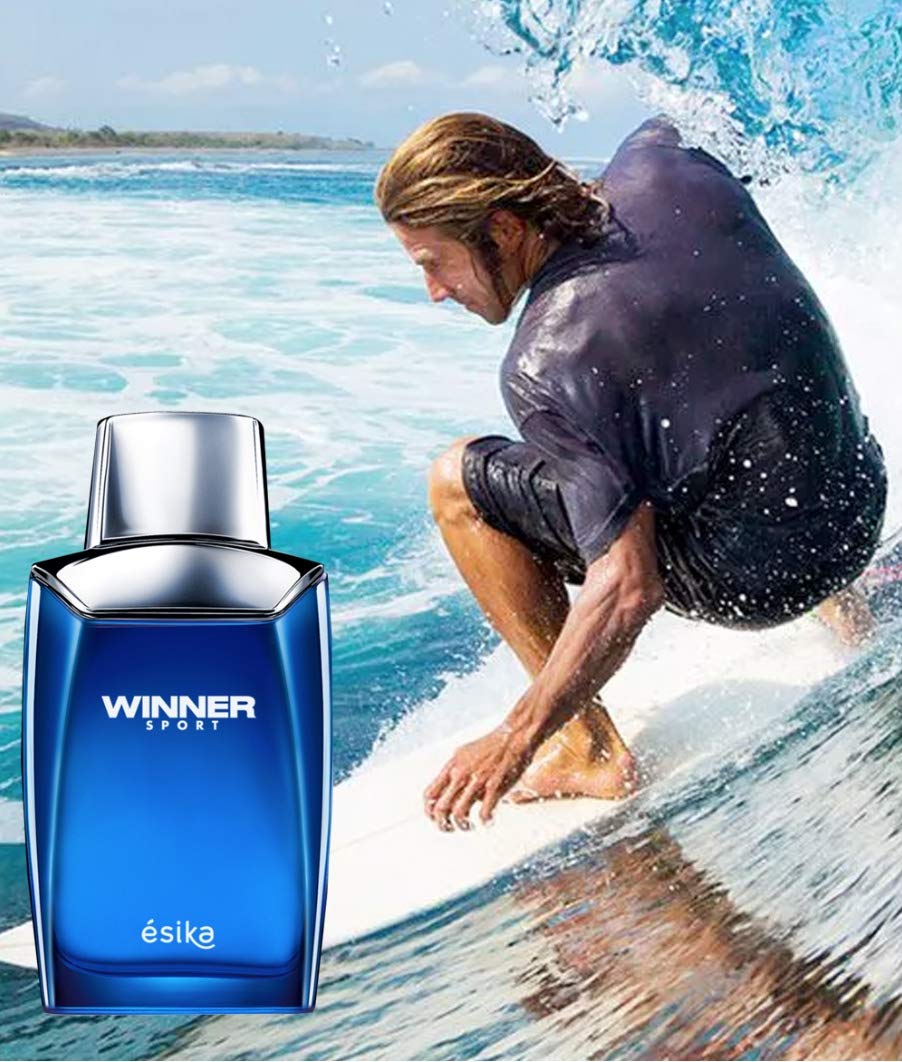 Esika L'Bel Winner Sport Eau de Toilette for Men and Winner Sport Antiperspirant Roll-On Deodorant Set Beauty & Personal Care Esika L'Bel