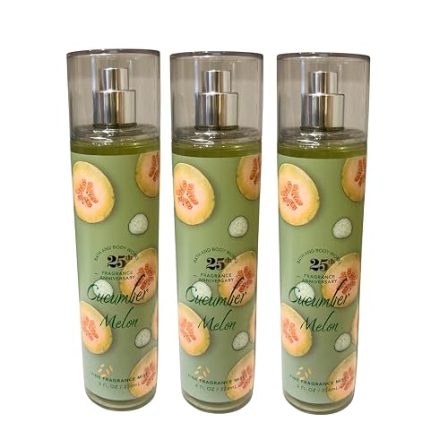 Bath & Body Works Cucumber Melon Fine Fragrance Mist 8oz - Pack of 3 Beauty & Personal Care Bath & Body Works