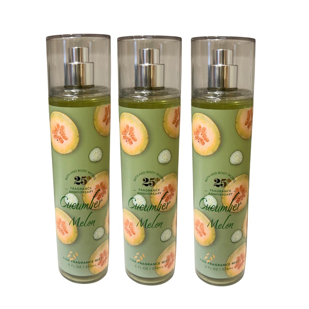 Bath & Body Works Cucumber Melon Fine Fragrance Mist 8oz - Pack of 3 Beauty & Personal Care Bath & Body Works