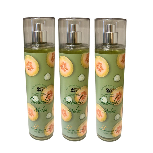 Bath & Body Works Cucumber Melon Fine Fragrance Mist 8oz - Pack of 3 Beauty & Personal Care Bath & Body Works