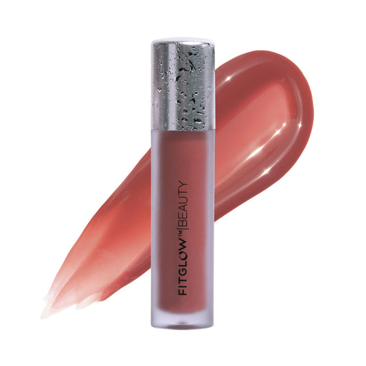 FITGLOW Beauty Lip Colour Serum | Hydrating Lip Gloss | Plumping Anti-Aging Lip Treatment | Natural Shine with Pomegranate Sterols & Collagen | Beauty & Personal Care FITGLOW