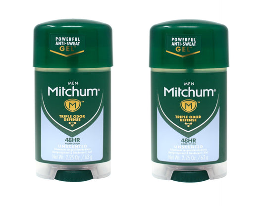 Mitchum Deodorant Mens Gel Unscented 2.25oz (2 Pack) Beauty and Personal Care Mitchum