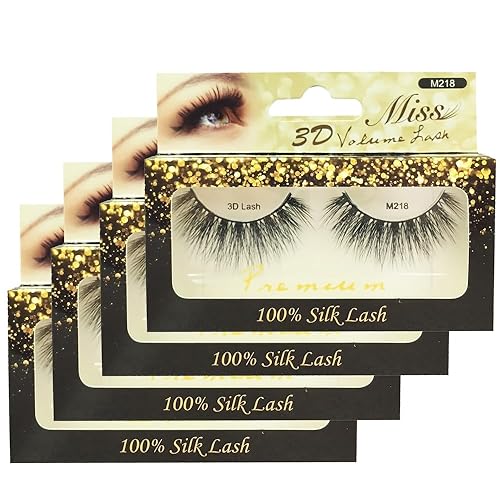 "4 Pairs" Miss Lash 100% Handmade Tapered 3D Volume lash M218 Beauty & Personal Care Miss Lashes