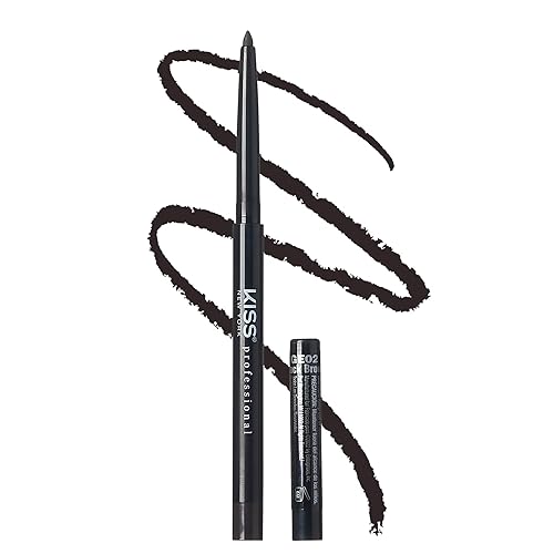 KISS NEW YORK Pro Intense Gel Eyeliner with Built-in Sharpener, Waterproof, Smudge-proof, Long Lasting Gel Eyeliner Pencil (Black Brown) Beauty & Personal Care KISS NEW YORK