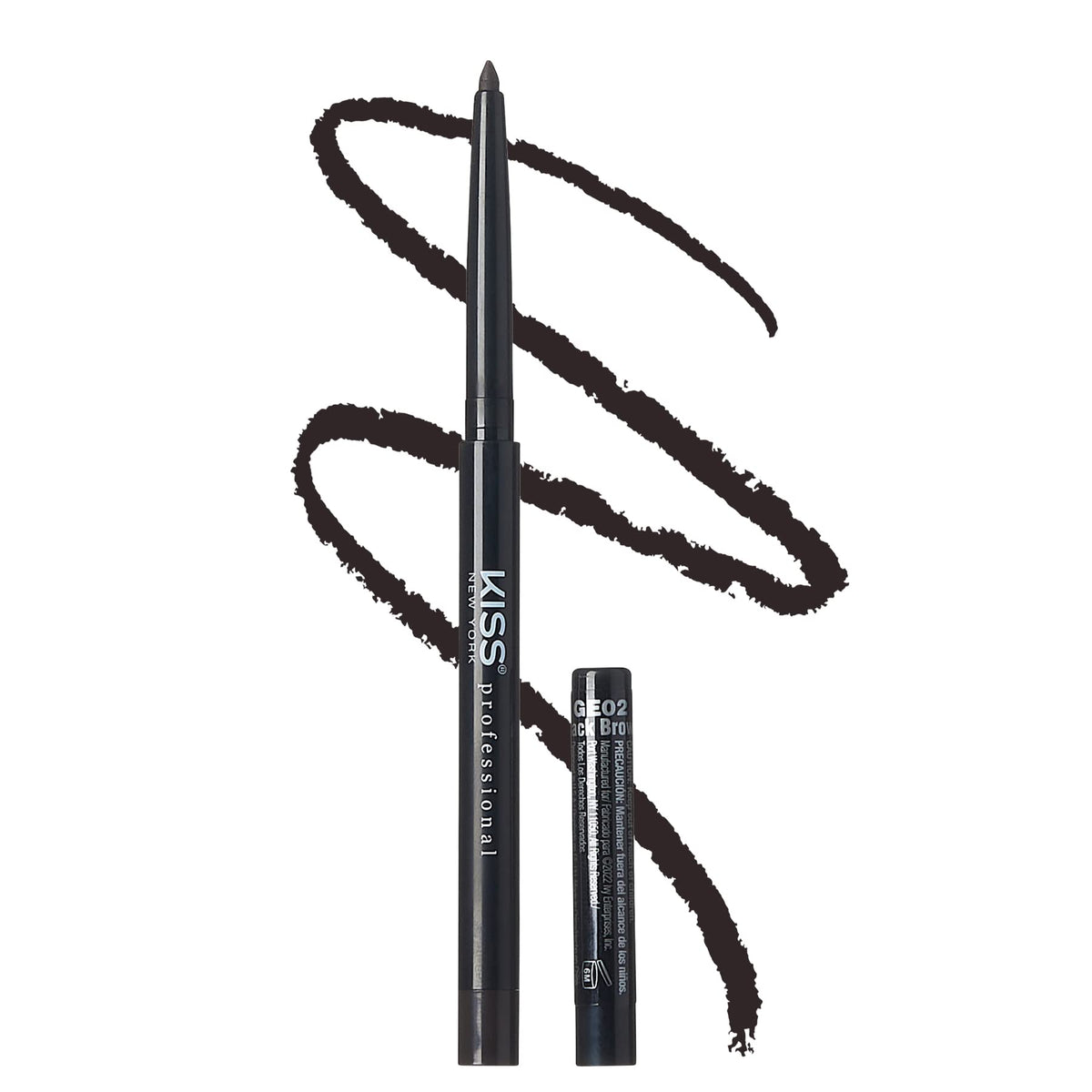 KISS NEW YORK Pro Intense Gel Eyeliner with Built-in Sharpener, Waterproof, Smudge-proof, Long Lasting Gel Eyeliner Pencil (Black Brown) Beauty & Personal Care KISS NEW YORK