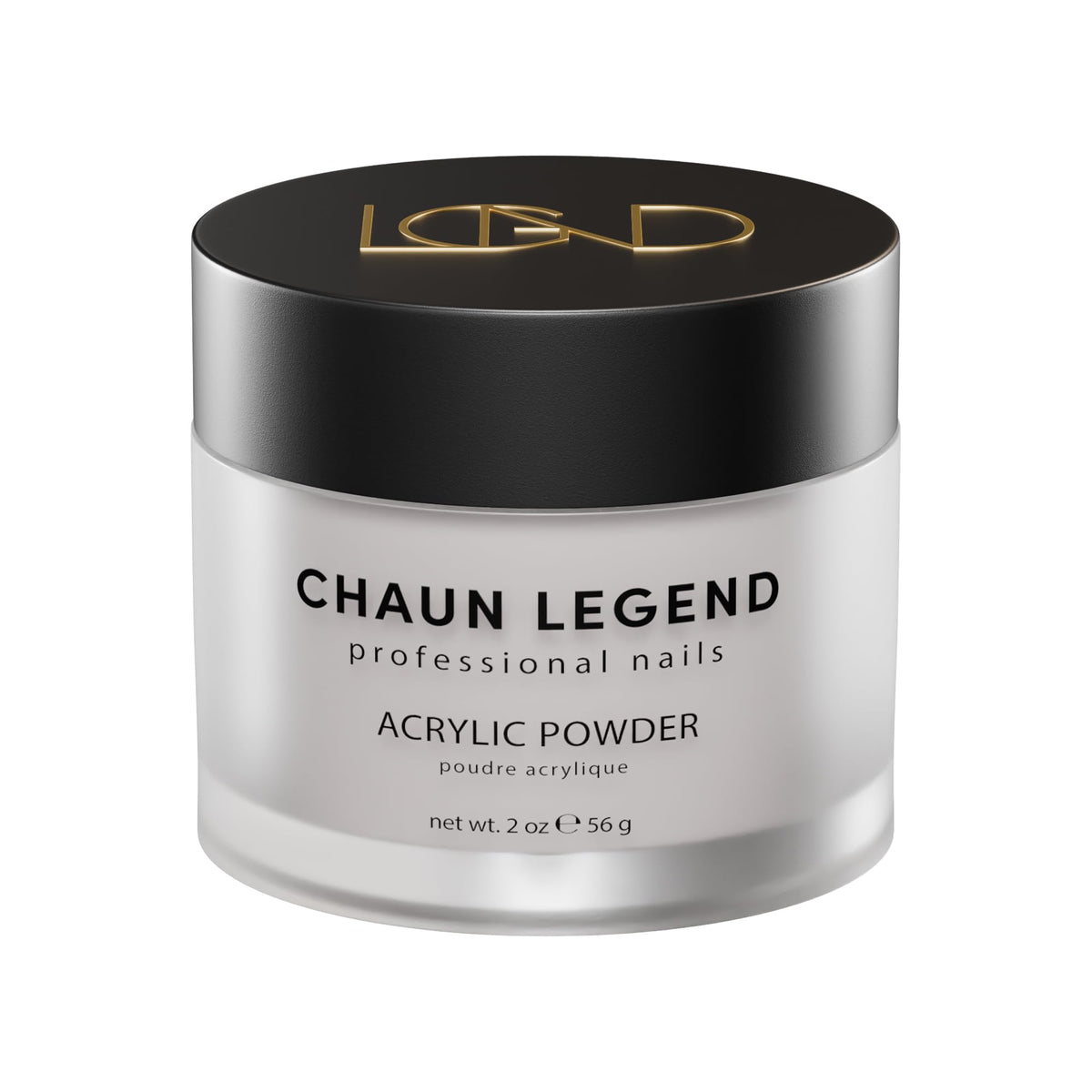 Chaun Legend Acrylic Powder, 2oz Long Lasting Salon Quality, Bubble Free, Self Leveling Professional Manicures, Fake Nails, Carving & Extensions