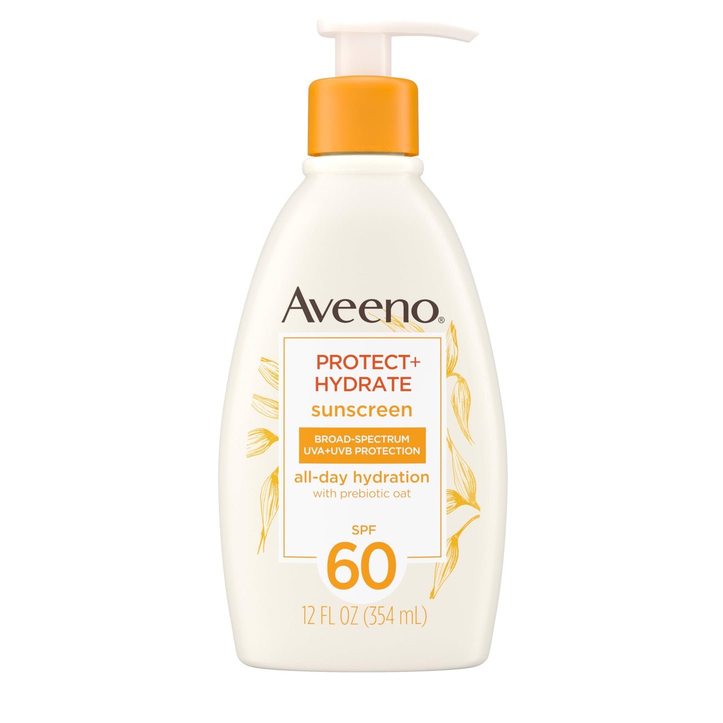 Aveeno Protect + Hydrate Sunscreen Moisturizing Lotion with Prebiotic Oat, Broad Spectrum SPF60, Paraben, & Oil Free, Weightless, Water & Sweat Beauty & Personal Care Aveeno