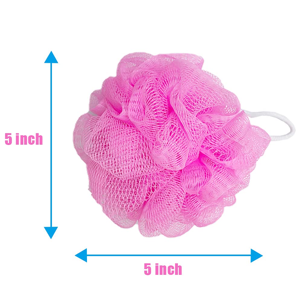 10 Pcs Bath Loofah Shower,Small Mesh Sponge Pouf Colorful Exfoliating Scrubber for Kids Women Men Body Wash,Random Color Beauty & Personal Care Cshangzei