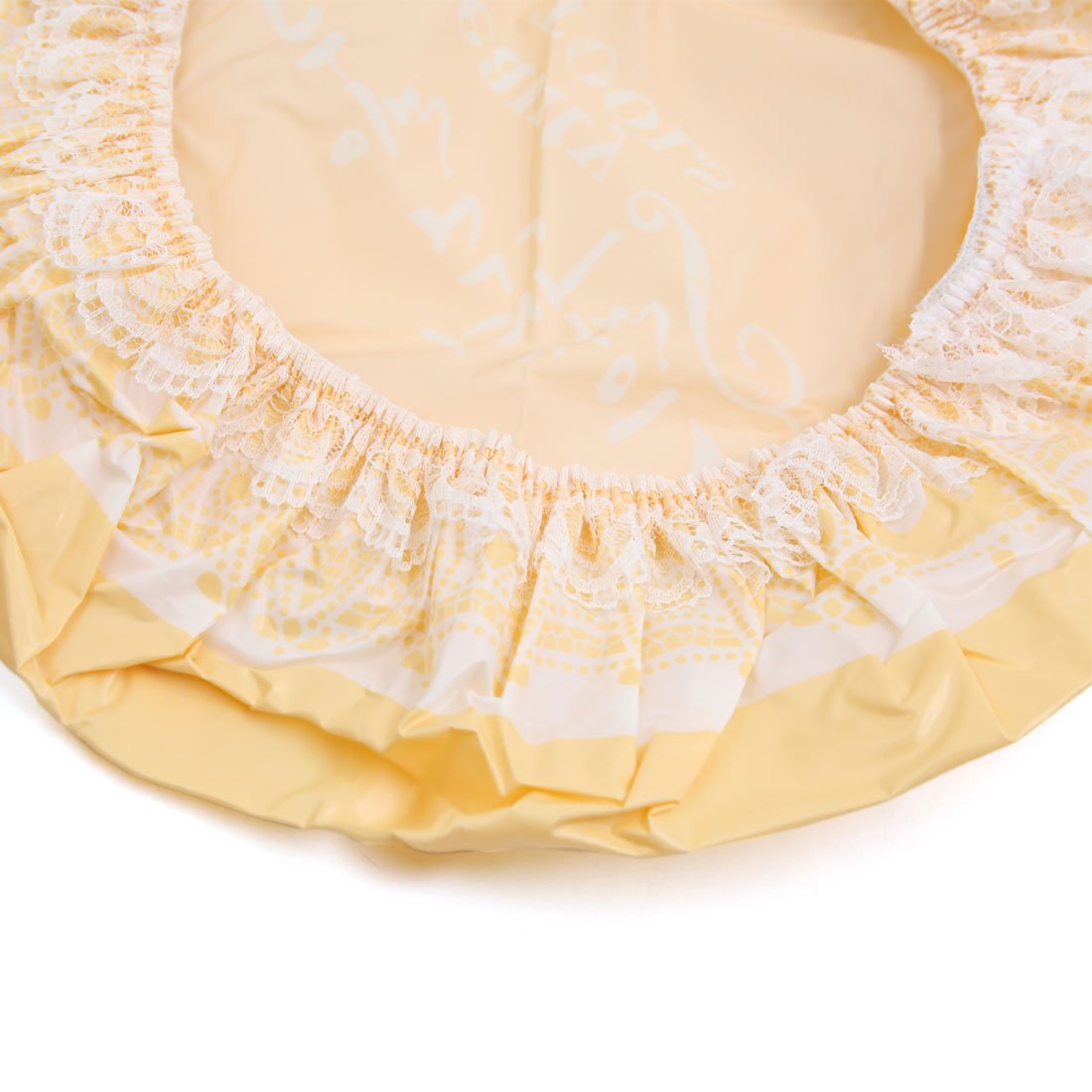 Ruilogod 12pcs Yellow Plastic Waterproof Elastic Band Shower Bathing Face Wash Salon Hair Cap Hat (id: ba2 a48 161 826 af6 Beauty and Personal Care Ruilogod