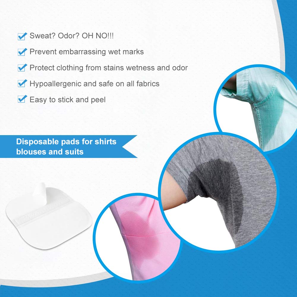 Large Underarm Sweat Pads for Women and Men [80 PCS], CANAGROW Armpit Sweat Pads Comfortable Unflavored, Non Visible, Extra Adhesive, Disposable Beauty and Personal Care CANAGROW