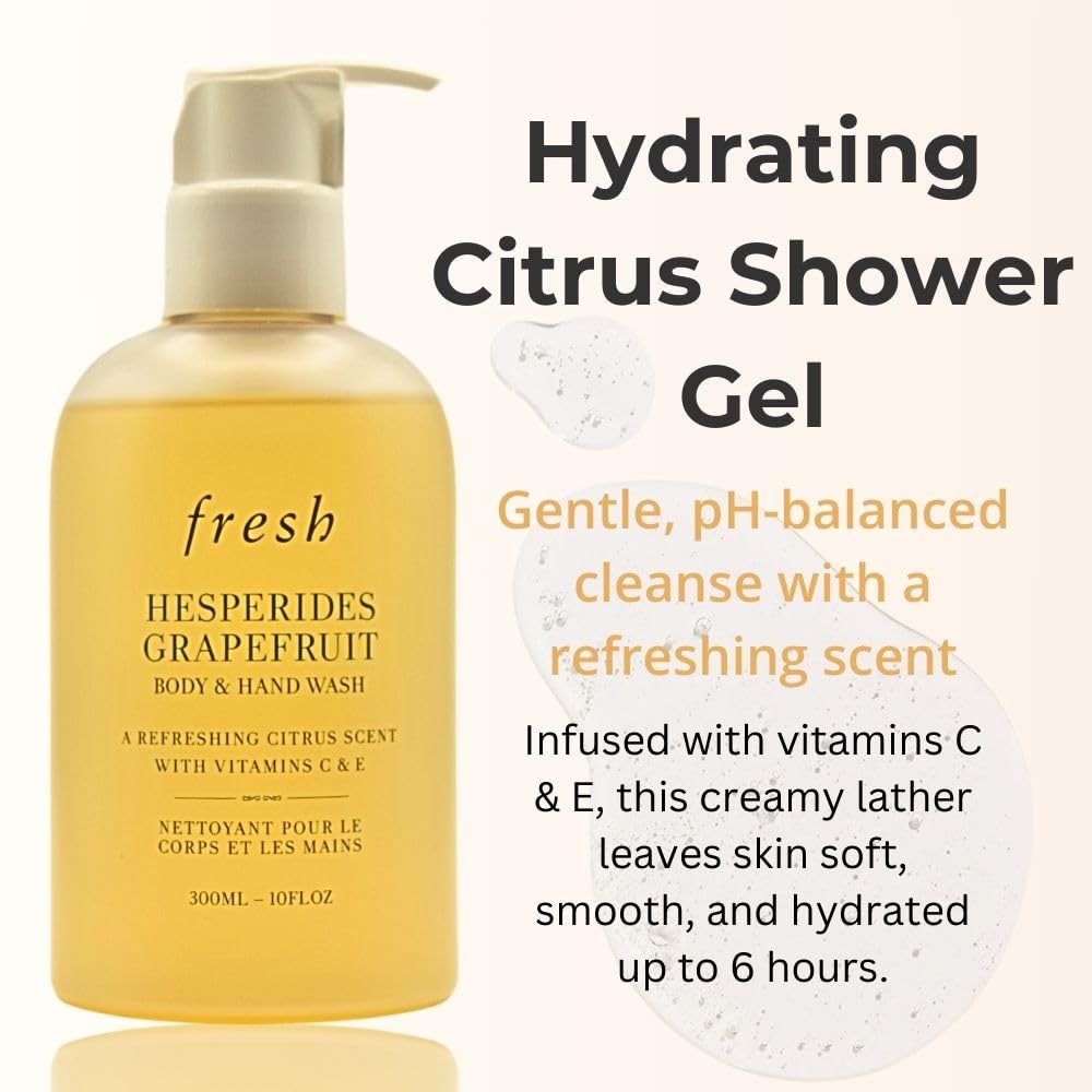 Hesperides Grapefruit Body and Hand Wash by Fresh for Women - 10 oz Body Wash Beauty & Personal Care Fresh