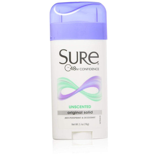 Sure Original Solid Unscented, Anti-Perspirant Deodorant 2.70 oz (Pack Of 10) Beauty and Personal Care Sure