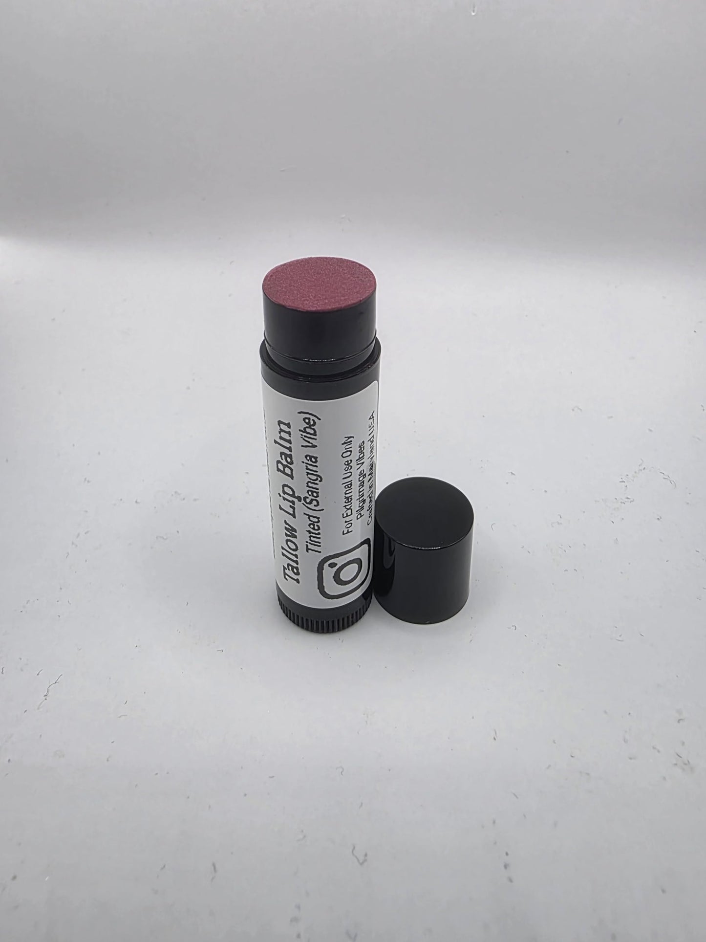 Tallow Lip Balm (3 Pack) (Tinted Sangria Vibe) Handmade Grass Fed Beef Tallow Lip Balm with Nourishing Oils Beauty and Personal Care Pilgrimage Vibes